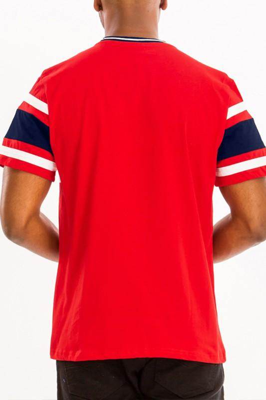 Mens Cotton T-Shirts With Three Stripes - VacationGrabs