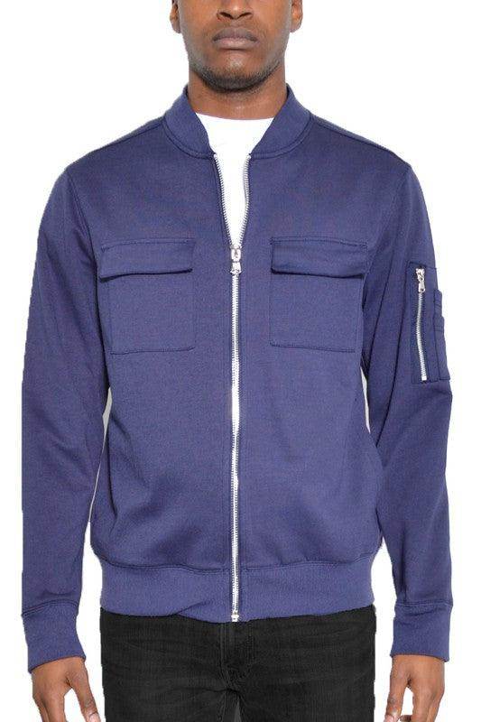 Mens Cotton Zip Up Light Weight Jacket - VacationGrabs