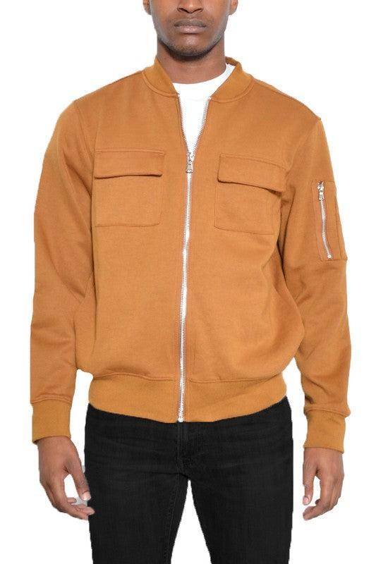 Mens Cotton Zip Up Light Weight Jacket - VacationGrabs