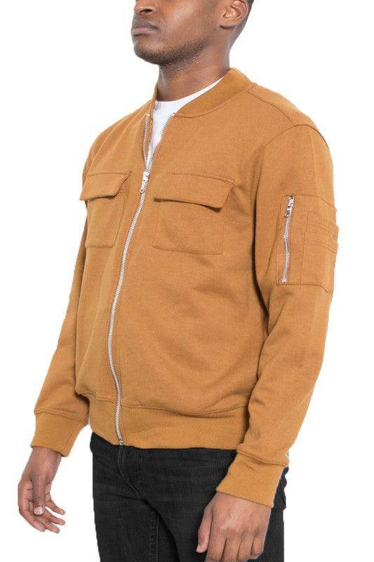 Mens Cotton Zip Up Light Weight Jacket - VacationGrabs