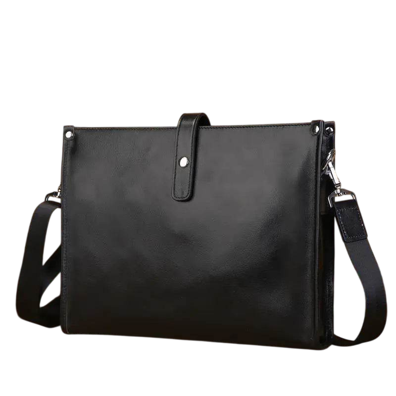 Men's  Leather Shoulder Bag A4 Briefcase Business