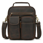 brown leather mens crossbody bag, versatile for everyday use