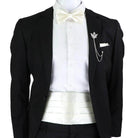 Men's Cummerbund Bow Tie Set in White for Formal Occasions by VacationGrabs