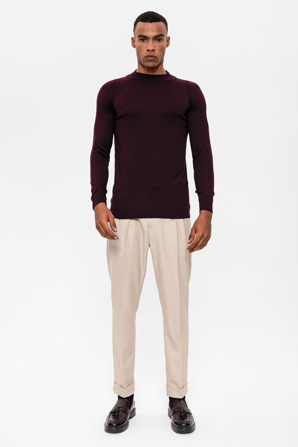 Men's Damson Half Turtleneckneck Knitwear – detail view