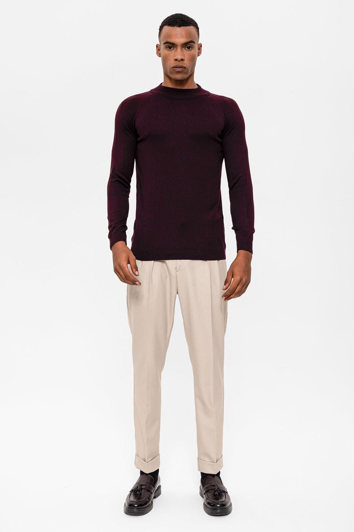 Men's Damson Half Turtleneckneck Knitwear – detail view