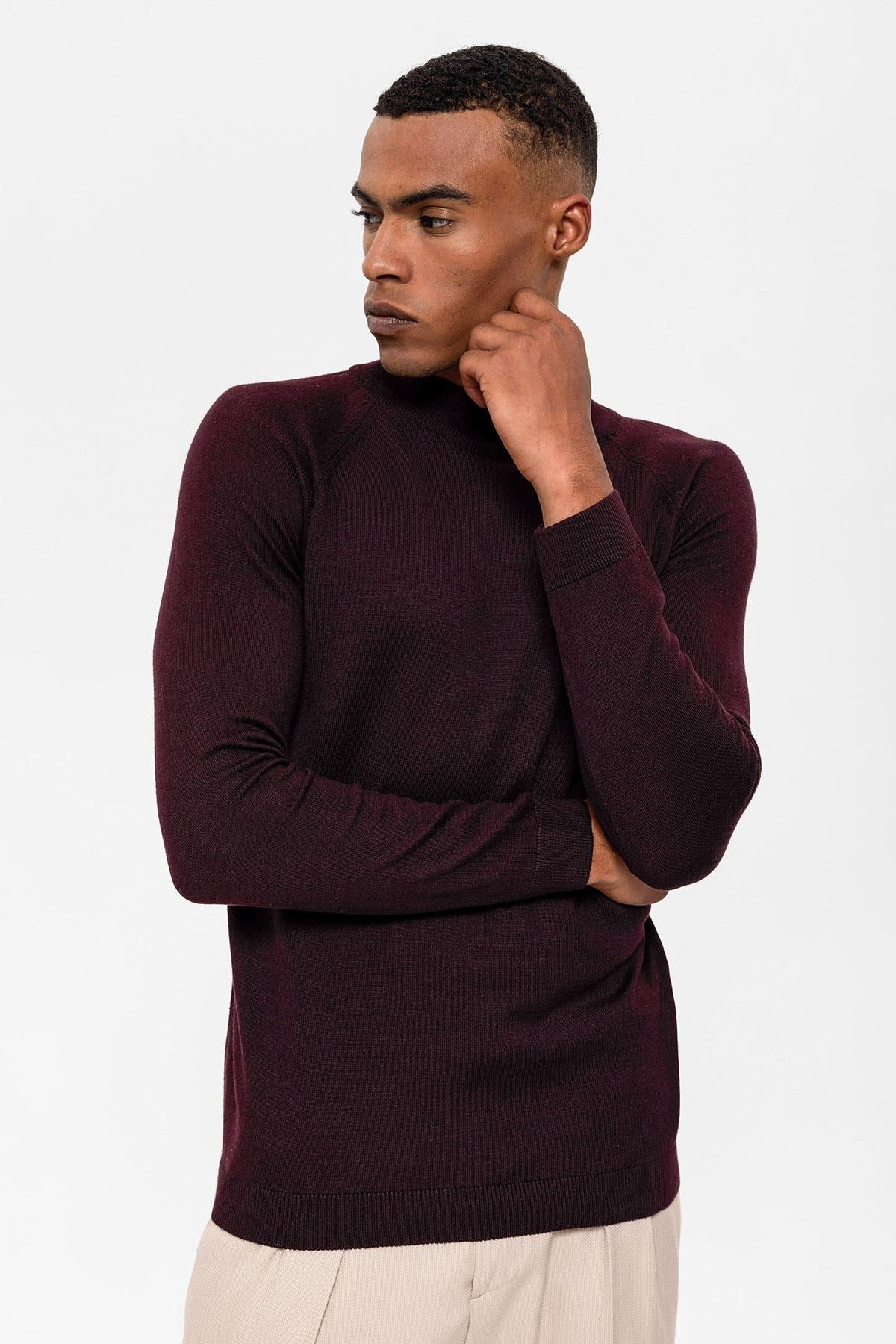 Men's Damson Half Turtleneckneck Knitwear – side view