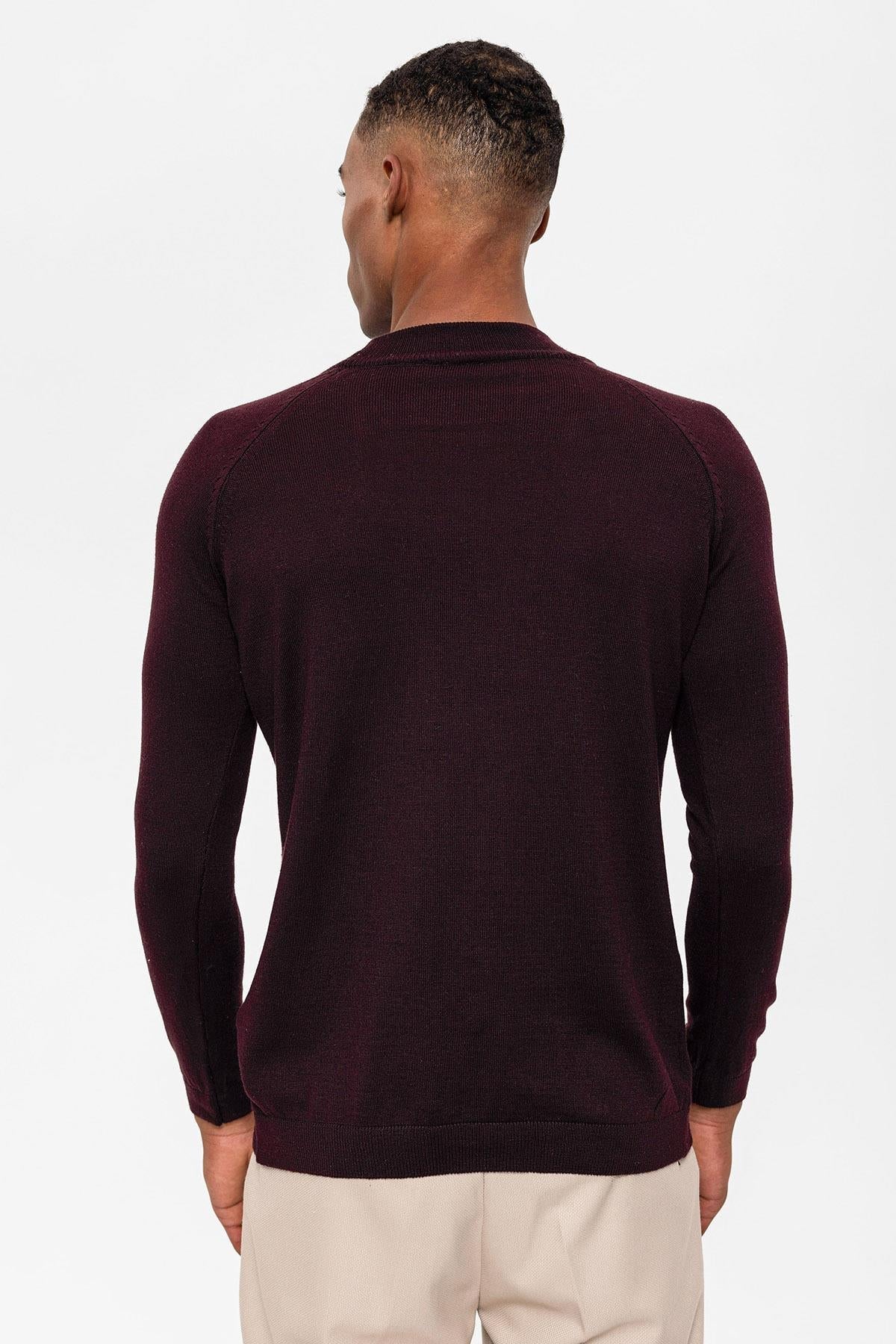 Men's Damson Half Turtleneckneck Knitwear – angled view