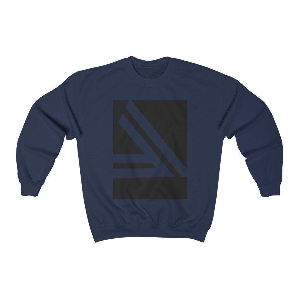 Men's Sweatshirts & Hoodies Mens Double Slanted Logo Crewneck Sweatshirt Long Sleeve...