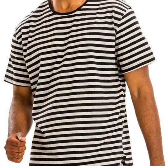 Men's Shirts Mens Elongated Striped Shirts