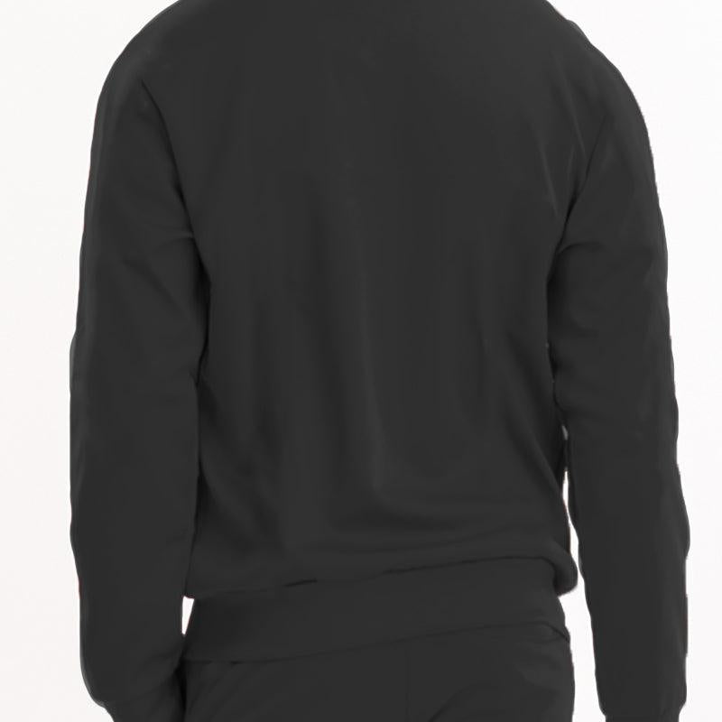 Men's Jackets Mens Essential Basic Black Solid Track Jacket
