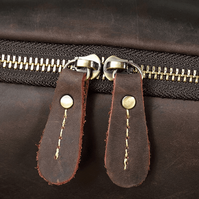 Luggage & Bags - Backpacks Mens Fashion Leather Backpacks Net Cloth Backing Laptop Bag