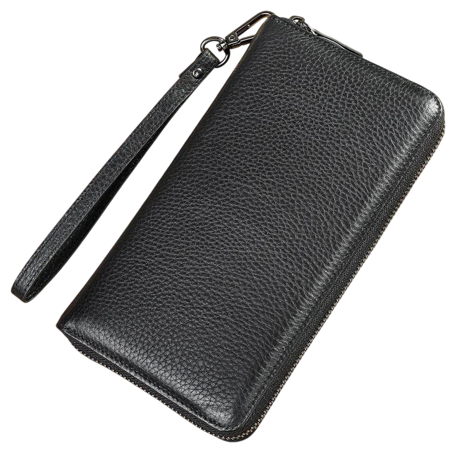 Men's Leather Multi-Functional Long Purse
