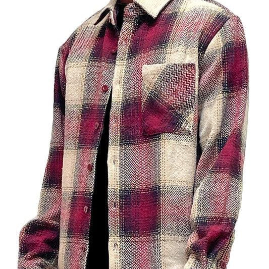 Men's Jackets Mens Flannel Shirt Jacket Shacket