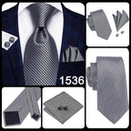 Mens Formal Luxury Wedding Neckties Gravatas 100% Silk - VacationGrabs