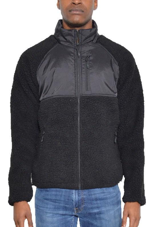 Men's Jackets Mens Full Zip Sherpa Fleece Jackets 5 Colors