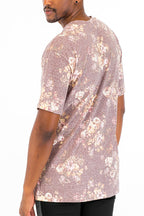 Lime Milo men's graphic tee shirts in floral print, comfortable for casual wear