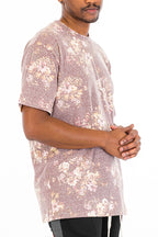 Lime Milo men's graphic tee shirts in floral print, lightweight and casual