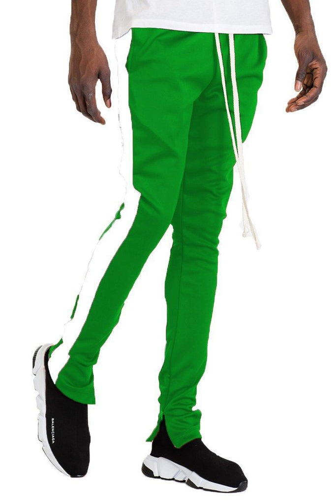  Mens Green Slim Fit Track Pants