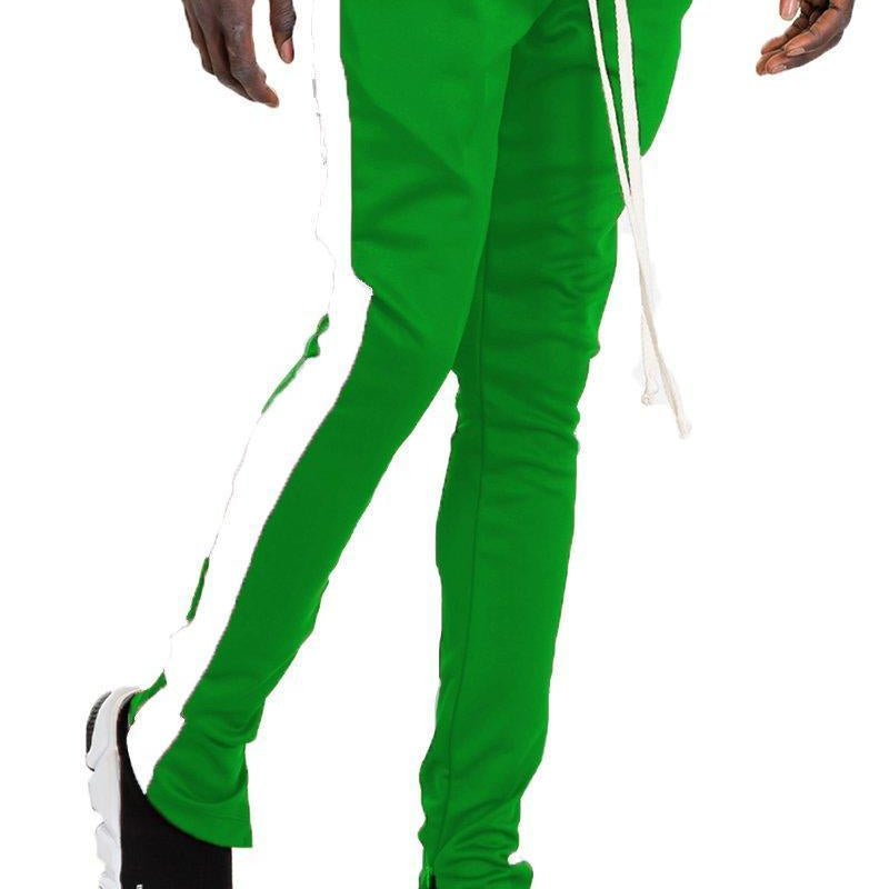 Men's Pants - Joggers Mens Green Slim Fit Track Pants