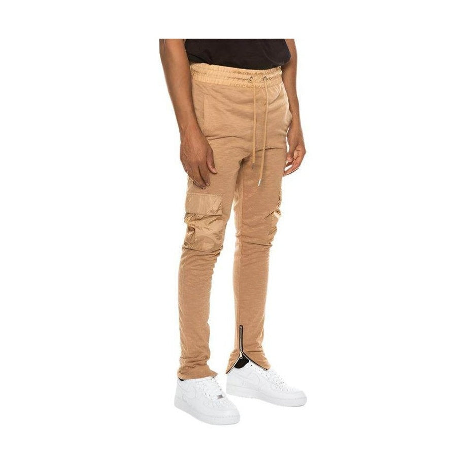 Mens Heathered Cotton Blend Joggers - VacationGrabs