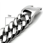 Men's high polished bracelet with a sleek design and durable clasp for stylish accessory needs