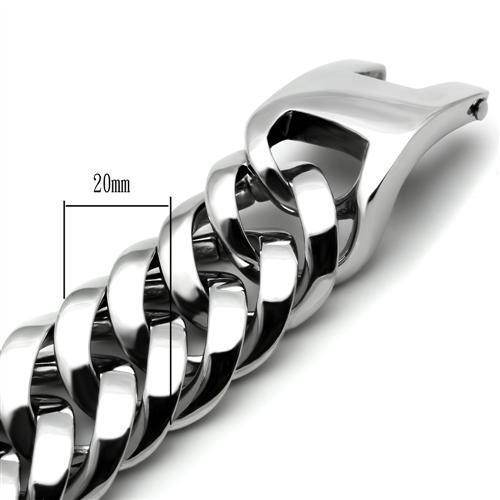 Men's high polished bracelet with a sleek design and durable clasp for stylish accessory needs