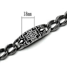 Men's high polished bracelet with intricate design and 18mm width for stylish accessory