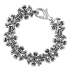 VacationGrabs men's high polished bracelet featuring a unique design with lobster clasp closure