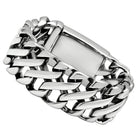 VacationGrabs men's high polished bracelet with a stylish interlocking chain design