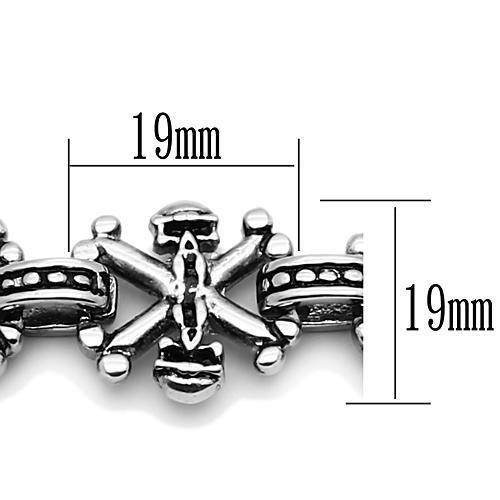 Men's high polished bracelet with intricate designs and 19mm width for stylish everyday wear