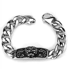 Men's high polished bracelet featuring a lion design with a sturdy chain for a bold look