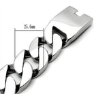 Men's high polished bracelet featuring a durable clasp and stylish chain design