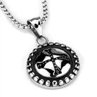 Men's high polished necklace with a unique cross pendant and durable chain for stylish everyday wear