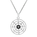 Men's high polished necklace featuring a stylish compass design on a sleek silver chain