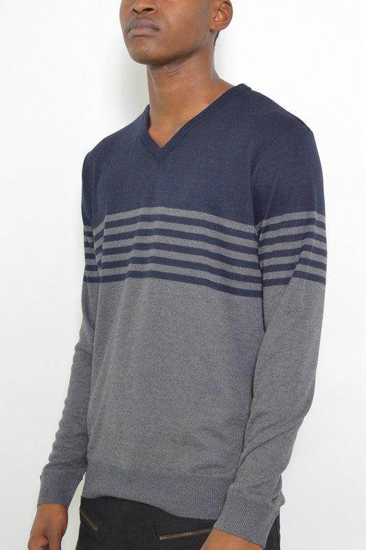 Mens Knit VNeck Pullover Sweater - VacationGrabs