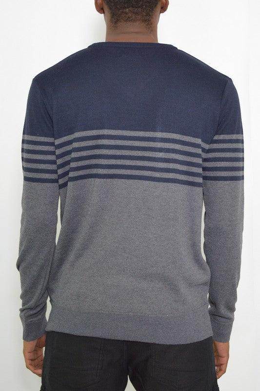 Mens Knit VNeck Pullover Sweater - VacationGrabs