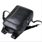 Mens Laptop Backpack Genuine Leather Usb Charger Waterproof - VacationGrabs