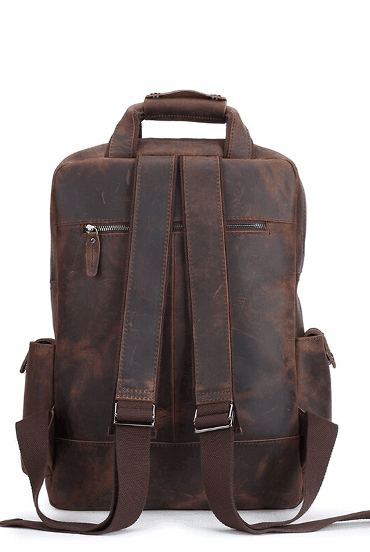 Luggage & Bags - Backpacks Mens Large Leather Backpack Functional Casual Day Packs