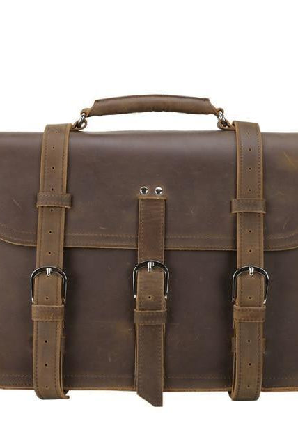 Luggage & Bags - Briefcases Mens Large Leather Messenger Bag Multifunctional Weekender Bag