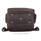 VacationGrabs mens leather backpack chair combo with sturdy support and vintage design for outdoor use