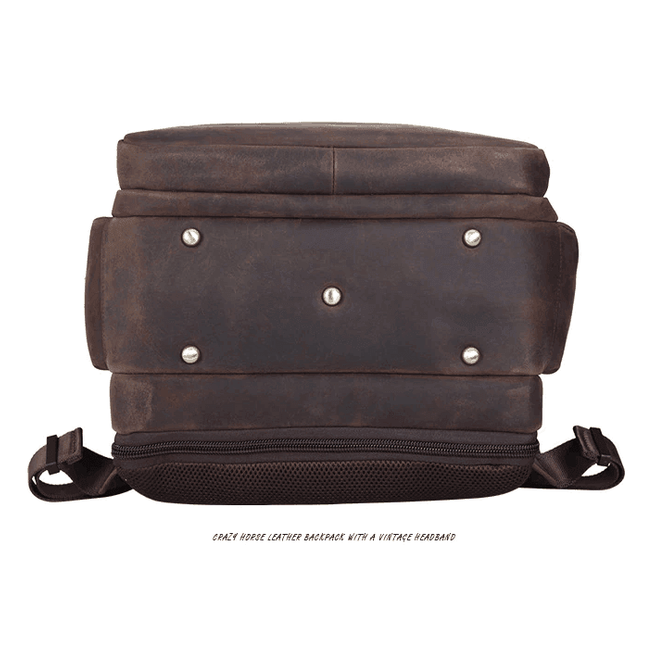 VacationGrabs mens leather backpack chair combo with sturdy support and vintage design for outdoor use