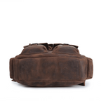 Mens leather backpack large in dark brown, designed for durability and style, perfect for everyday use