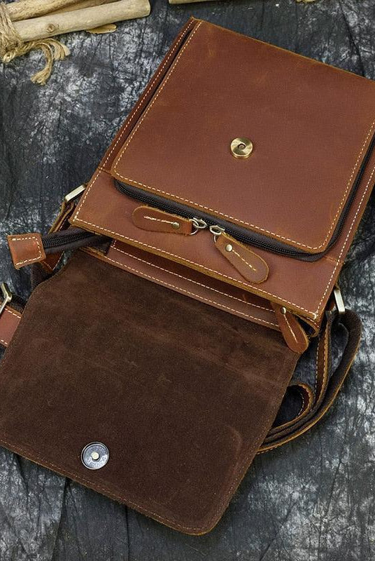 Luggage & Bags - Shoulder/Messenger Bags Mens Leather Bags Crossbody Shoulder Messenger Bags