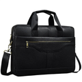 Men's Leather Briefcase 15.6" Laptop Bag Top Layer Leather