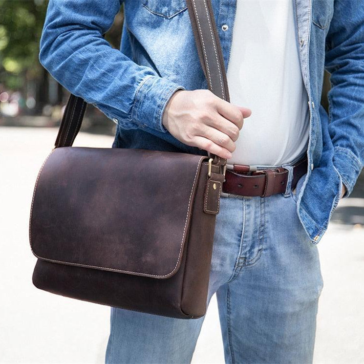 Luggage & Bags - Shoulder/Messenger Bags Mens Leather Briefcase Laptop Bag For Professionals
