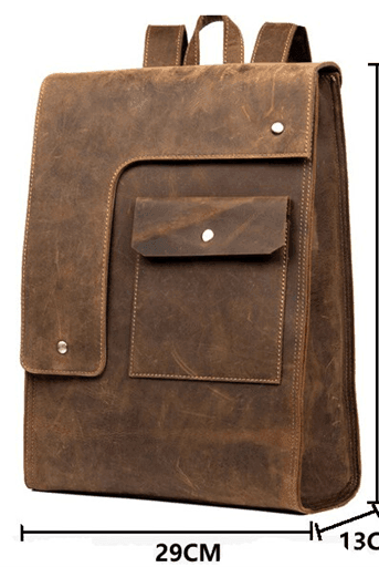 Luggage & Bags - Backpacks Mens Leather Business Backpack Rucksack Vintage