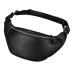 Men'S Leather Chest Bag Soft Cowskin Sport Waist Pack