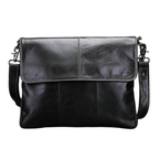 Men's Leather Crossbody Bag Casual Waterproof Sling Oil Wax
