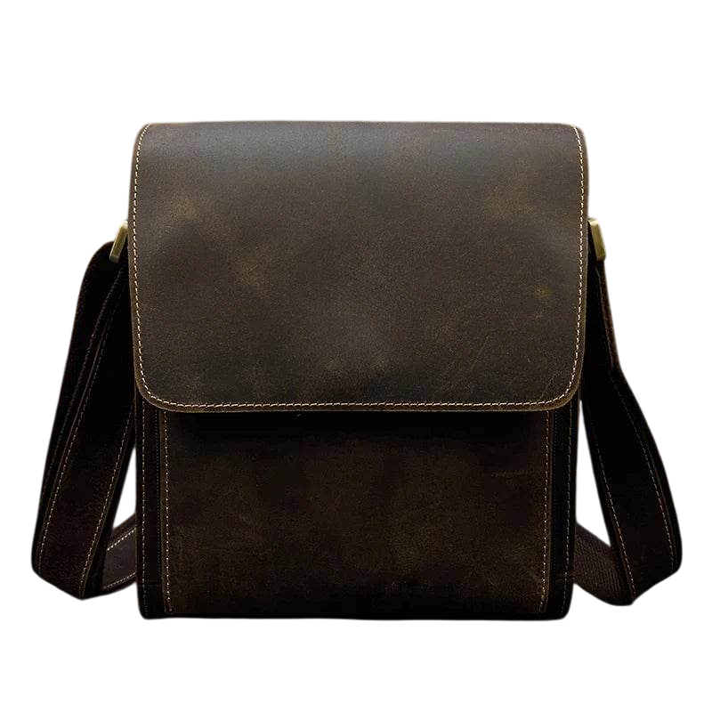 Men's Leather Crossbody Bag – High Quality Crazy Horse