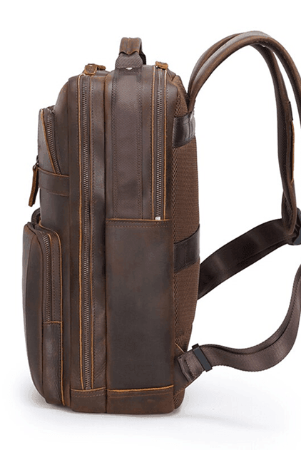 Luggage & Bags - Backpacks Mens Leather Multifunctional Backpack Large Capacity Backpack